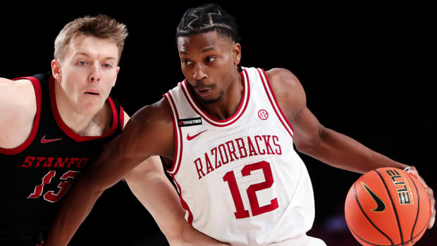 Razorbacks Tramon Mark against Stanford in the Battle 4 Atlantis